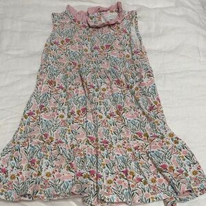 Magnetic Me Pink Floral Ruffle-Neck Casual Dress